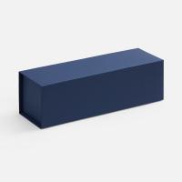 Коробка складная под бутылку Color Jacket Fold, темно-синяя